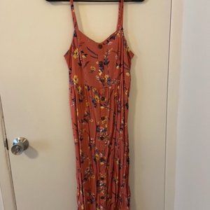 Women's Cami Dress, size S, coral with flower design